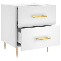 Table de chevet blanc 40x35x47,5 cm bois d’ingénierie 581392581392