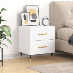 Table de chevet blanc 40x35x47,5 cm bois d’ingénierie 581393581393