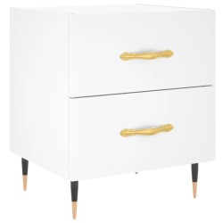 Table de chevet blanc 40x35x47,5 cm bois d’ingénierie 581393581393