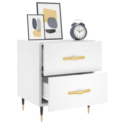 Table de chevet blanc 40x35x47,5 cm bois d’ingénierie 581393581393