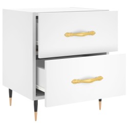 Table de chevet blanc 40x35x47,5 cm bois d’ingénierie 581393581393