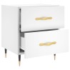 Table de chevet blanc 40x35x47,5 cm bois d’ingénierie 581393581393
