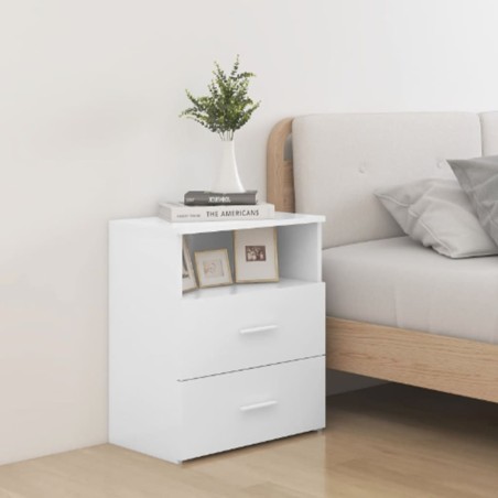 Table de chevet Blanc 50x32x60 cm 581394581394