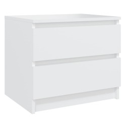 Table de chevet blanc 50x39x43,5 cm bois d'ingénierie 581395581395