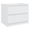 Table de chevet blanc 50x39x43,5 cm bois d'ingénierie 581395581395