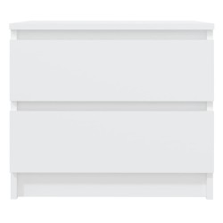 Table de chevet blanc 50x39x43,5 cm bois d'ingénierie 581395581395