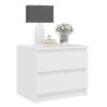 Table de chevet blanc 50x39x43,5 cm bois d'ingénierie 581395581395