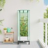Jardinière de jardin avec couverture de serre et roues Blanc PP 581396581396