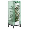 Jardinière de jardin avec couverture de serre et roues Blanc PP 581396581396