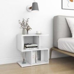 Table de chevet blanc 50x30x51,5 cm bois d'ingénierie 581407581407