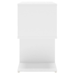 Table de chevet blanc 50x30x51,5 cm bois d'ingénierie 581407581407