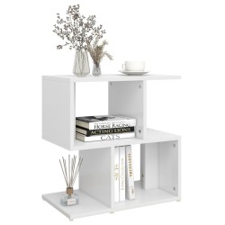Table de chevet blanc 50x30x51,5 cm bois d'ingénierie 581407581407