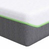 Matelas Blanc et Gris 140 x 190 cm Tissu jacquard 581408581408