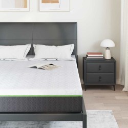 Matelas Blanc et Gris 140 x 190 cm Tissu jacquard 581408581408