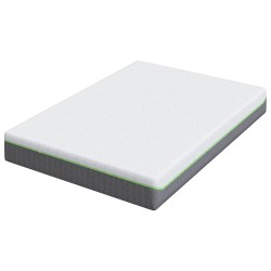 Matelas Blanc et Gris 140 x 190 cm Tissu jacquard 581408581408