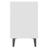 Table de chevet avec pieds en métal blanc 40x30x50 cm 581412581412