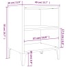 Table de chevet avec pieds en métal blanc 40x30x50 cm 581412581412