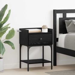 Table de chevet Chêne noir 40 x 29 x 60 cm Bois d'ingénierie 581414581414