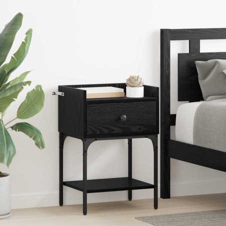 Table de chevet Chêne noir 40 x 29 x 60 cm Bois d'ingénierie 581414581414
