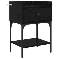 Table de chevet Chêne noir 40 x 29 x 60 cm Bois d'ingénierie 581414581414