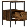 Table de chevet chêne fumé 34x36x50 cm bois d'ingénierie 581415581415