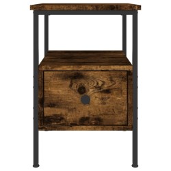 Table de chevet chêne fumé 34x36x50 cm bois d'ingénierie 581415581415