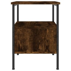 Table de chevet chêne fumé 34x36x50 cm bois d'ingénierie 581415581415