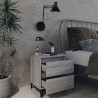 Table de chevet avec pieds en métal Sonoma gris 40x35x50 cm 581416581416