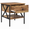 Table de chevet avec tiroir Bois ancien 40 x 42 x 45 cm 581417581417