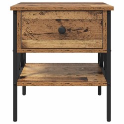Table de chevet avec tiroir Bois ancien 40 x 42 x 45 cm 581417581417