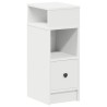 Table de chevet avec tiroir blanc 25x31x66 cm 581418581418