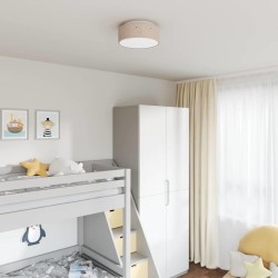Lampe de plafond Taupe 30 x 30 x 13,5 cm tissu 581420581420