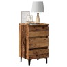 Table de chevet avec pieds en métal vieux bois 40x35x69 cm 581421581421