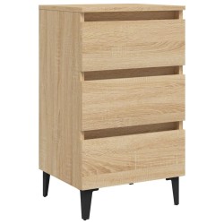 Table de chevet avec pieds en métal chêne sonoma 40x35x69 cm 581422581422