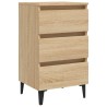 Table de chevet avec pieds en métal chêne sonoma 40x35x69 cm 581422581422
