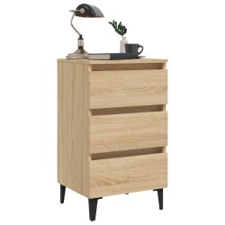 Table de chevet avec pieds en métal chêne sonoma 40x35x69 cm 581422581422