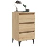 Table de chevet avec pieds en métal chêne sonoma 40x35x69 cm 581422581422
