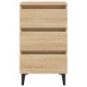 Table de chevet avec pieds en métal chêne sonoma 40x35x69 cm 581422581422