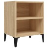 Table de chevet avec pieds en métal chêne sonoma 40x30x50 cm 581424581424