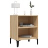 Table de chevet avec pieds en métal chêne sonoma 40x30x50 cm 581424581424