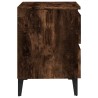 Table de chevet avec pieds en métal Chêne fumé 40x35x50 cm 581425581425