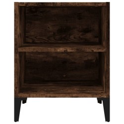 Table de chevet avec pieds en métal Chêne fumé 40x30x50 cm 581426581426