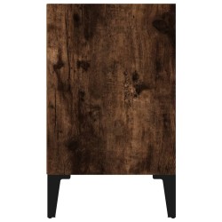 Table de chevet avec pieds en métal Chêne fumé 40x30x50 cm 581426581426