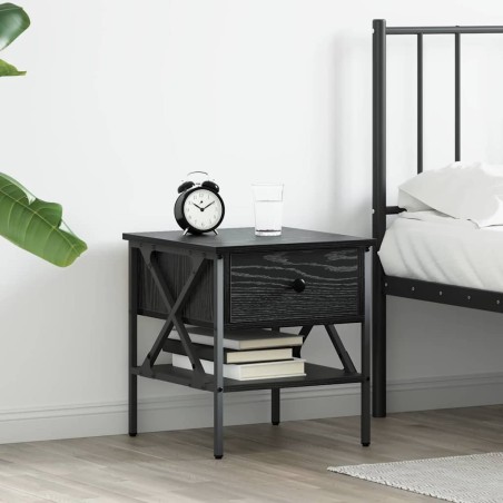 Table de chevet avec tiroir Chêne noir 40 x 42 x 45 cm 581427581427