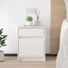 Table de chevet Blanc 40x31x50 cm Bois de pin massif 581429581429