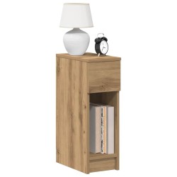 Table de chevet avec tiroir chêne artisanal 20x36x60 cm 581430581430