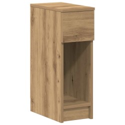 Table de chevet avec tiroir chêne artisanal 20x36x60 cm 581430581430
