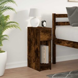 Table de chevet avec tiroir chêne fumé 20x36x60 cm 581431581431