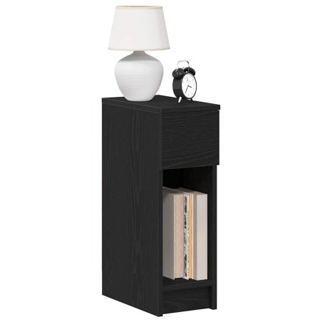 Table de chevet avec tiroir chêne noir 20x36x60 cm 581432581432