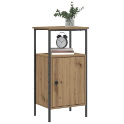 Table de chevet chêne artisanal 41x31x80 cm bois d'ingénierie 581433581433